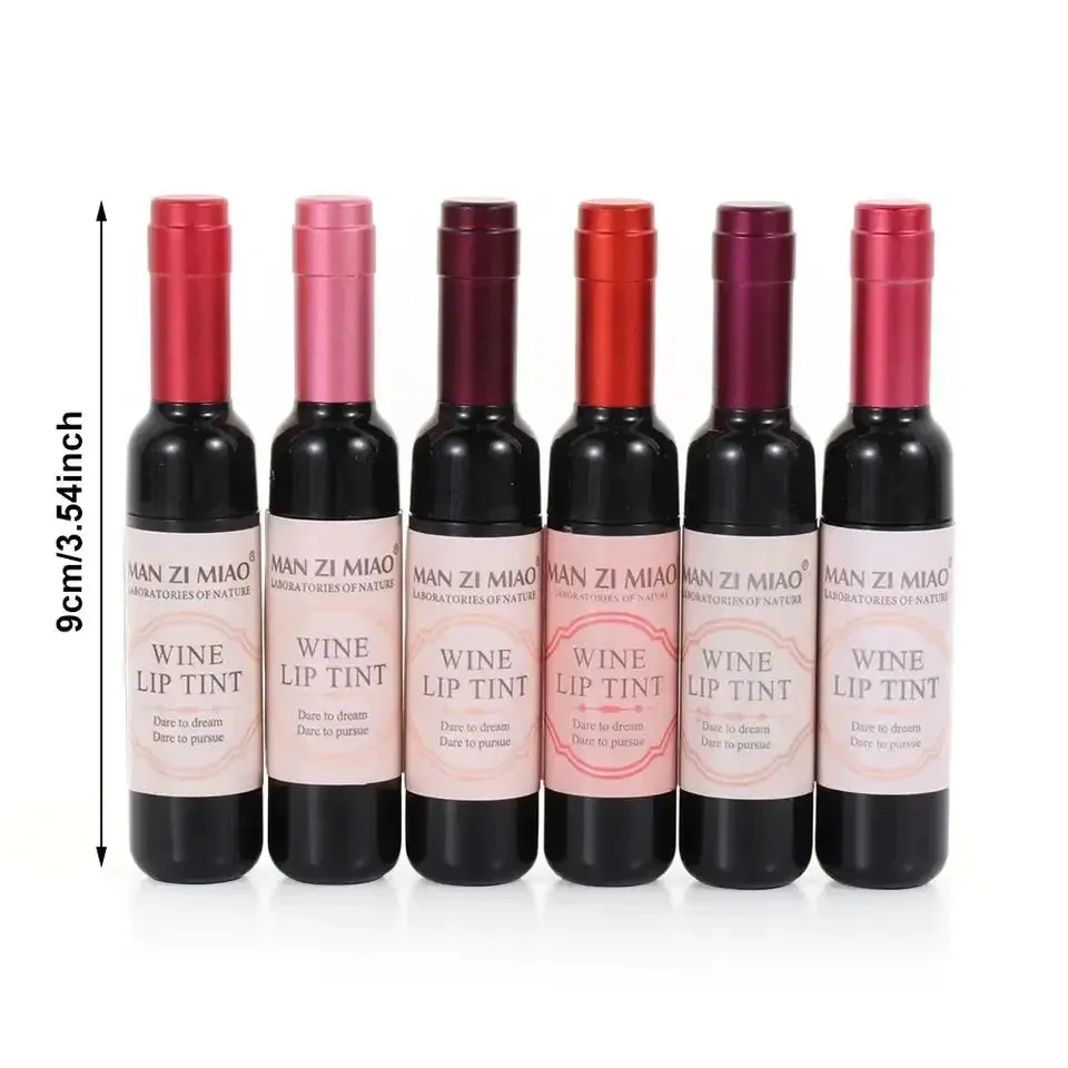 6pcs Bottle Shape Velvet Lip and Cheek Tint Waterproof & Long-lasting Matte Lipgloss