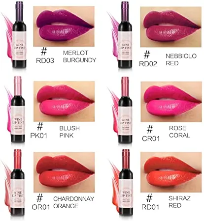 6pcs Bottle Shape Velvet Lip and Cheek Tint Waterproof & Long-lasting Matte Lipgloss